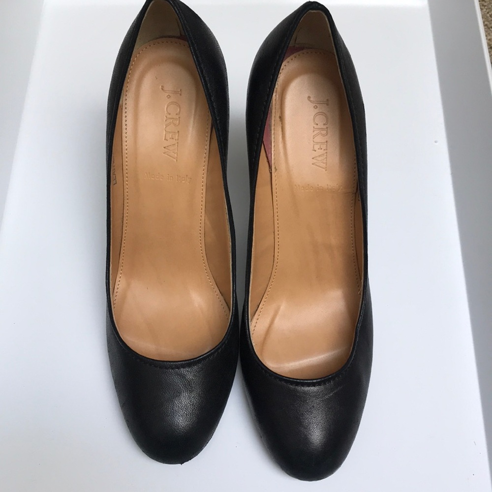 J Crew black leather pumps (8)
